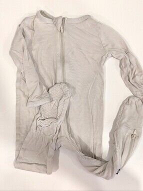 Neutral Gray Baby Zippered Footie Romper Kyte Baby 6-12m